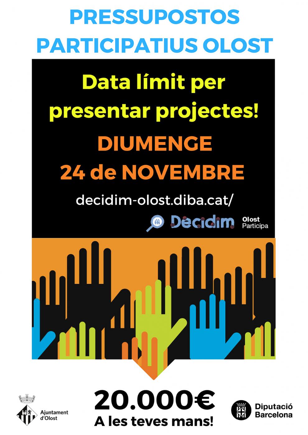 Finalitza el període de presentació de propostes als Pressupostos Participatius